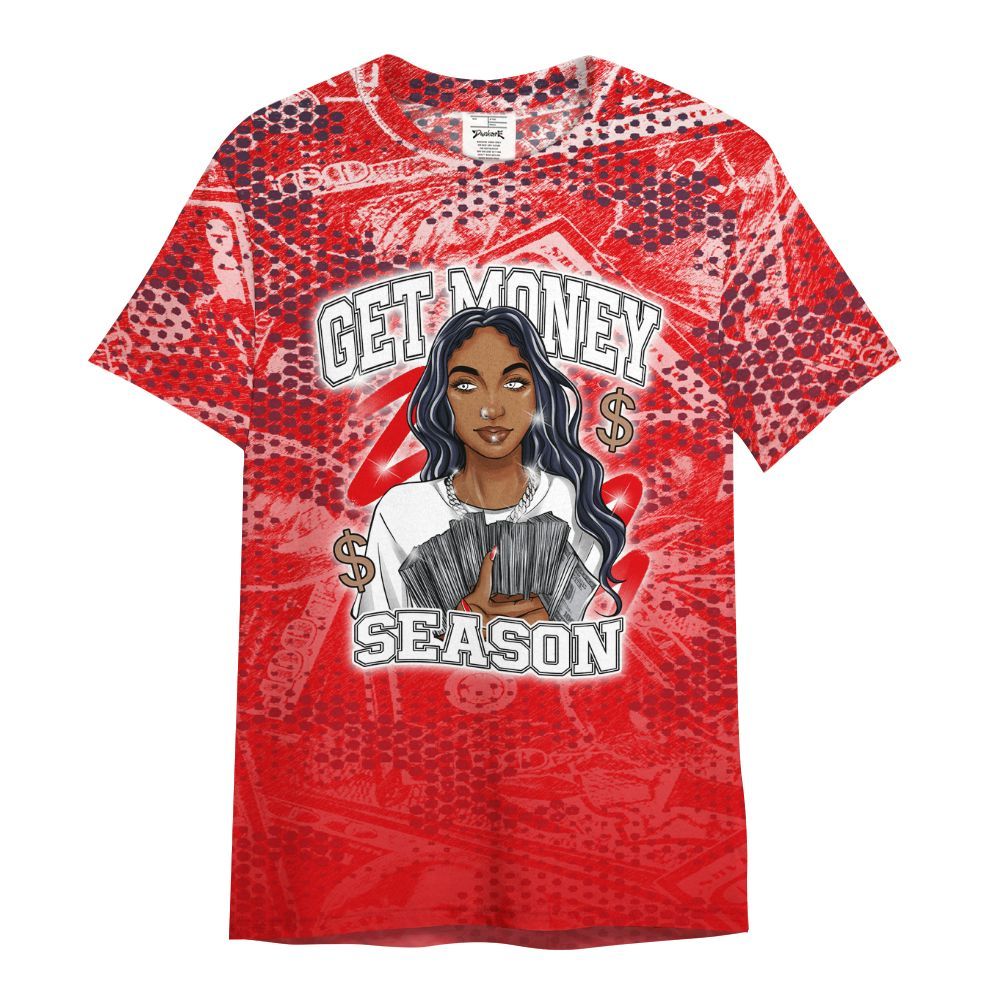 Shirt To Match Low OG Howard Bison 1s - Get Moneys Season Banknote All Over Print