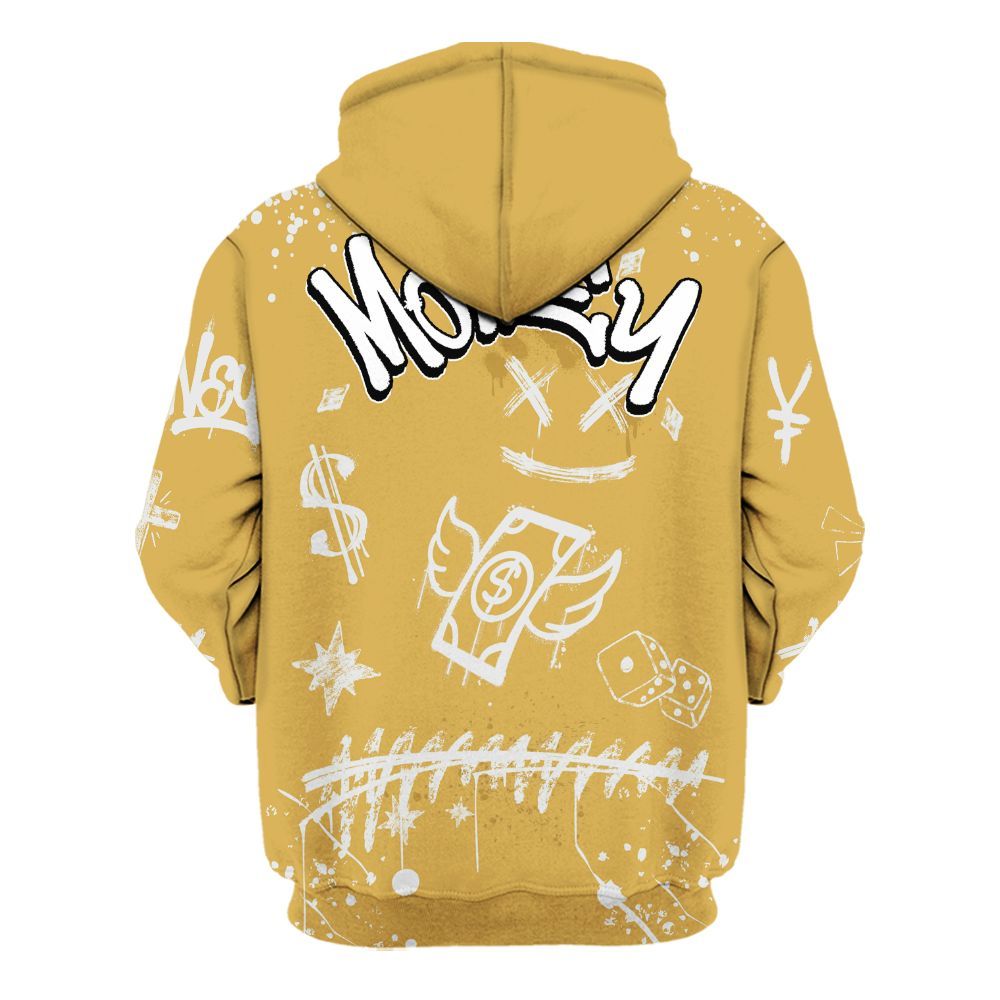 Hoodie To Match Retro Light Ginger 14s - Everybody Paid In Full Crayon All Over Print