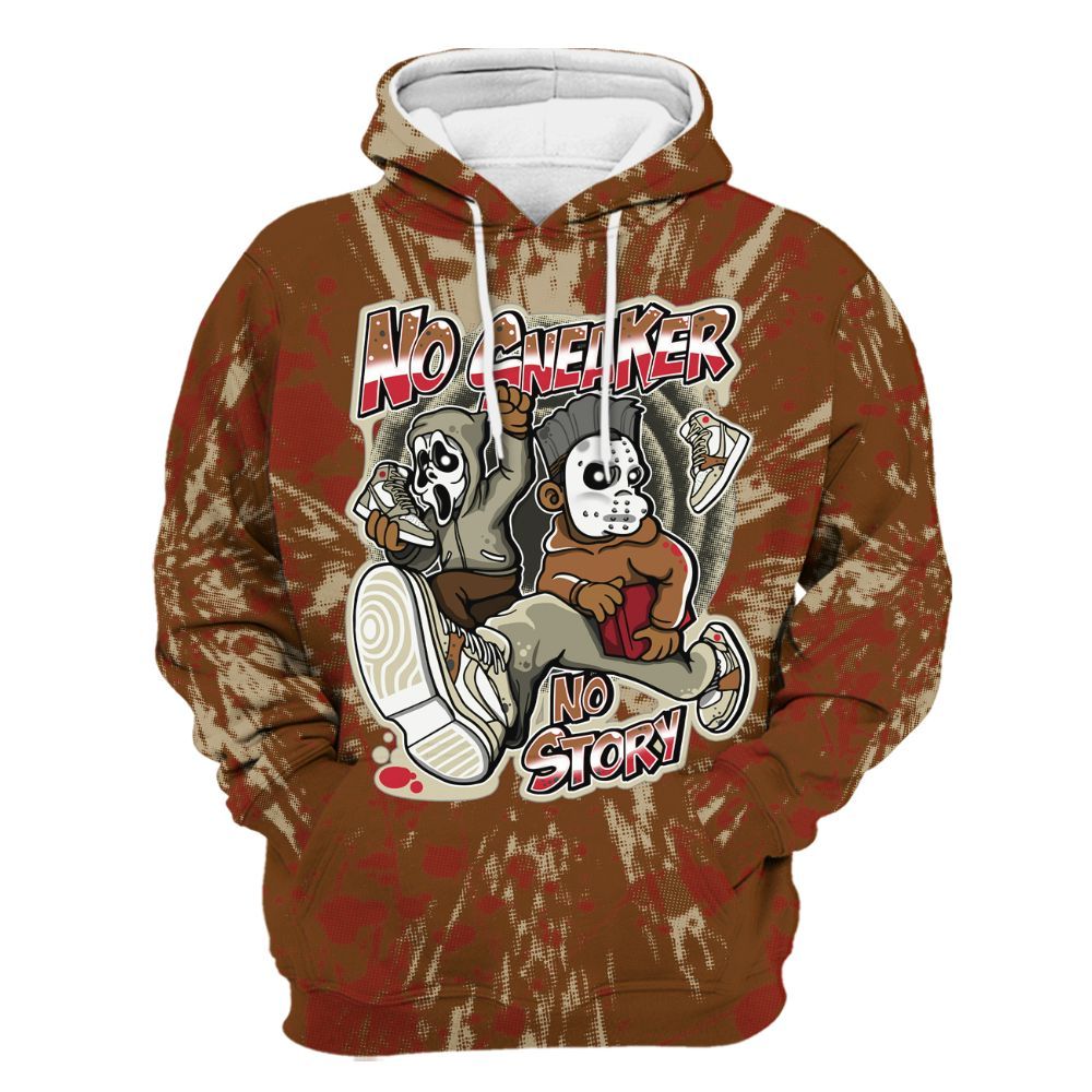 Hoodie To Match Archaeo Brown 5s - Sneakers Make Story Graphic Luxury All Over Print