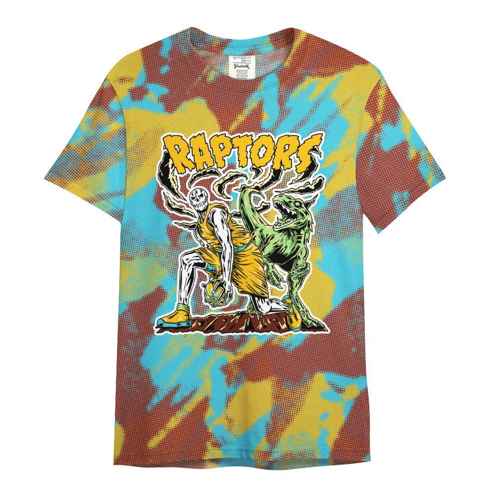 Shirt To Match SB Dunk Di'Orr Greenwood - Raptors Skeleton Abstract Halftone All Over Print