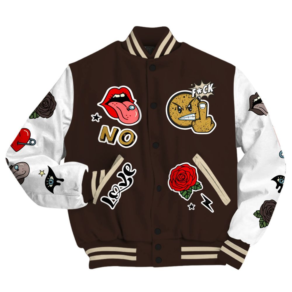 Varsity Jacket To Match 2025 Retro Earth 5s - FK Around Find Out All Over Print