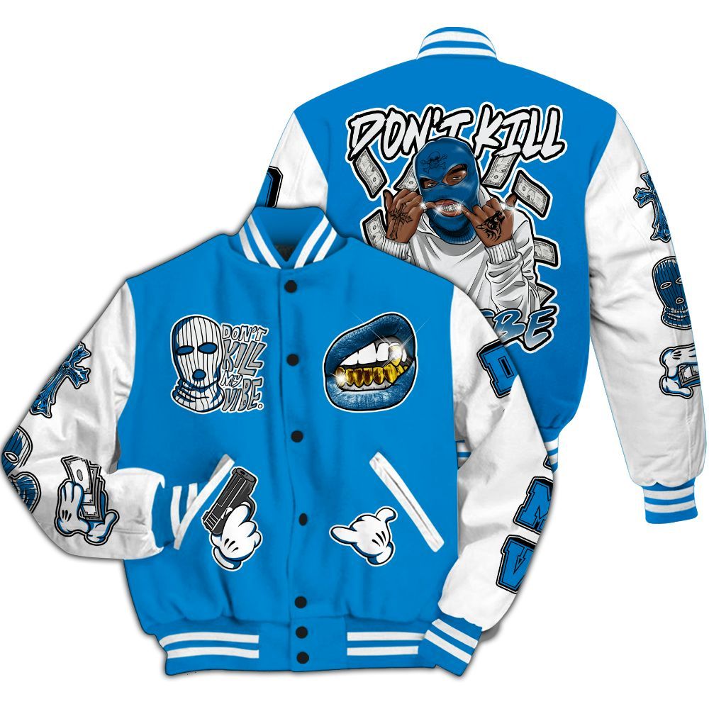 Varsity Jacket To Match Military Blue 4s - Vibe.Unique All Over Print