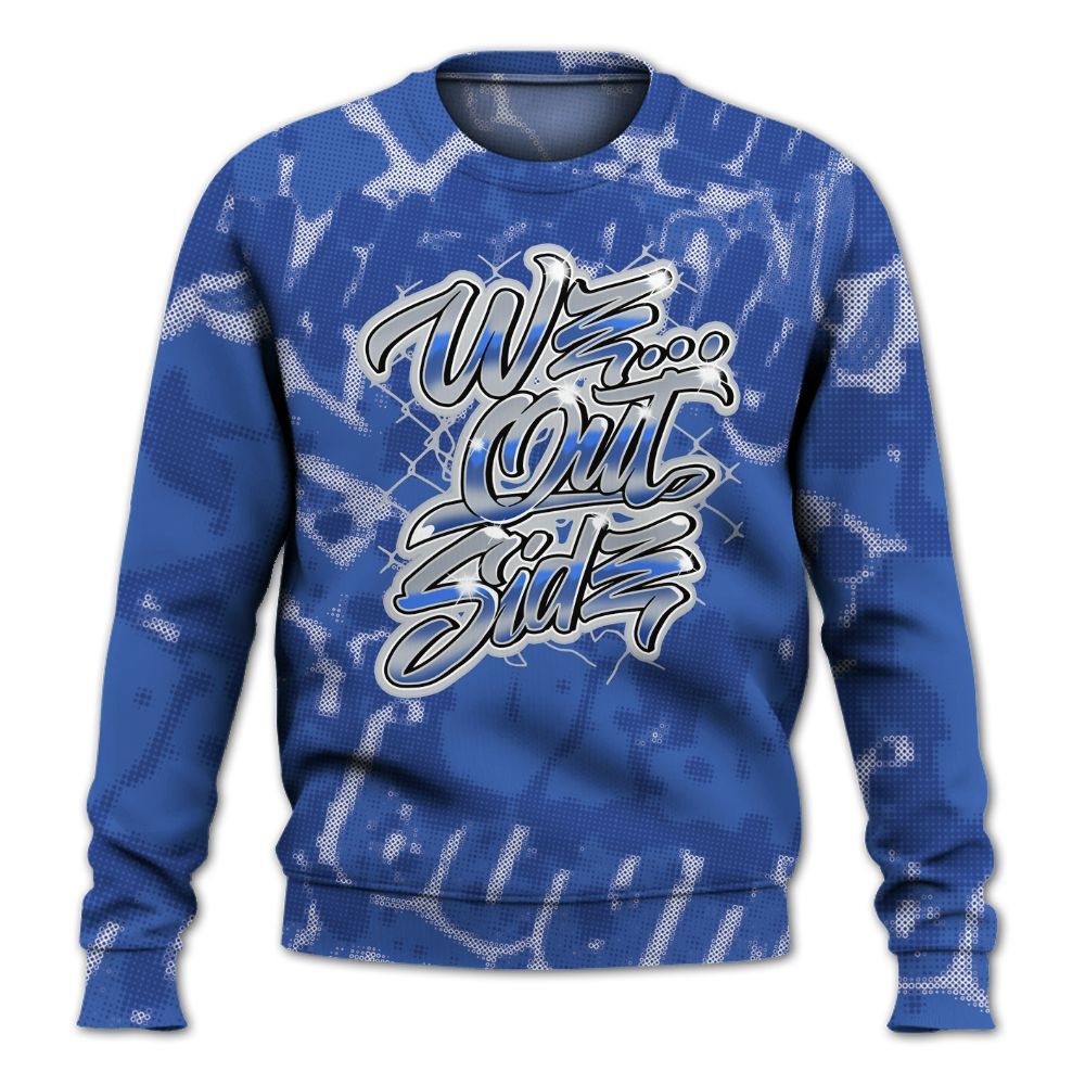 Sweatshirt To Match Air Foamposite One Royal - We OutSider Graphic Street All Over Print