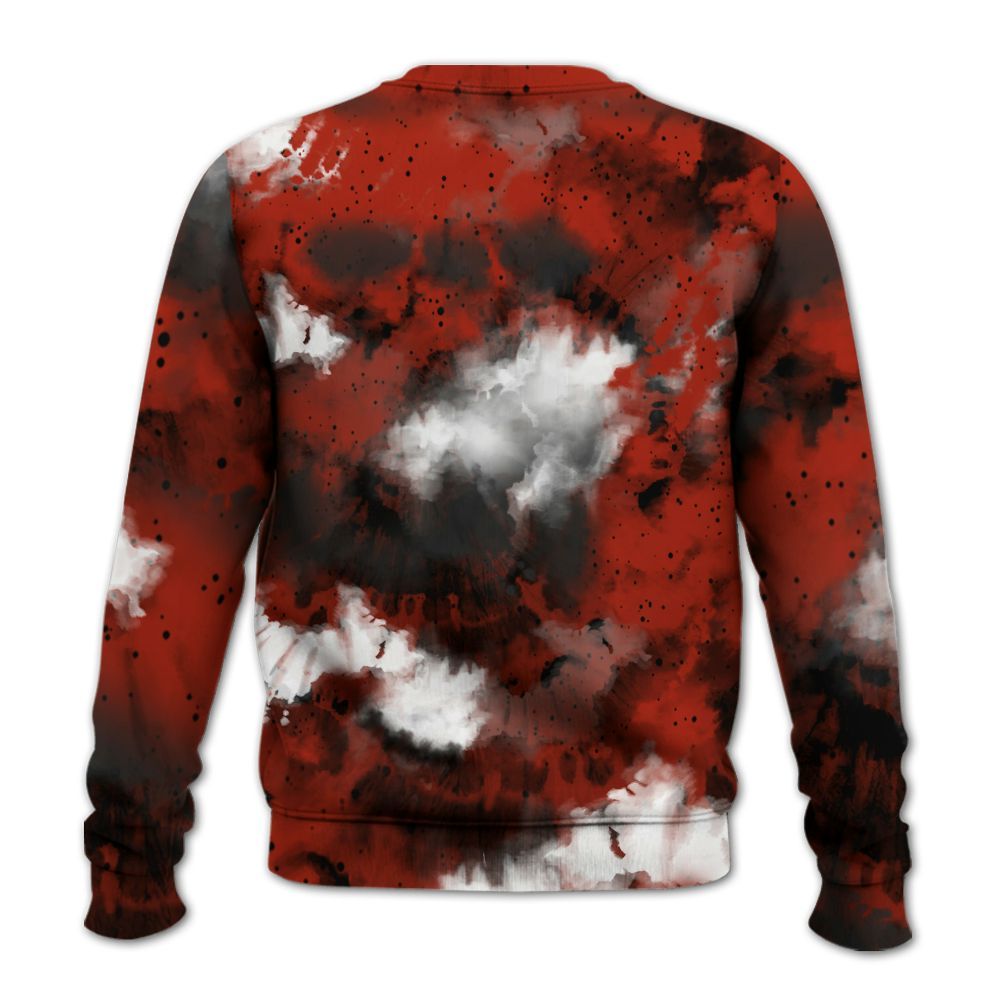 Sweatshirt To Match Red Cement 4s - SNEAKER Girl Money Drip Tie Dye All Over Print