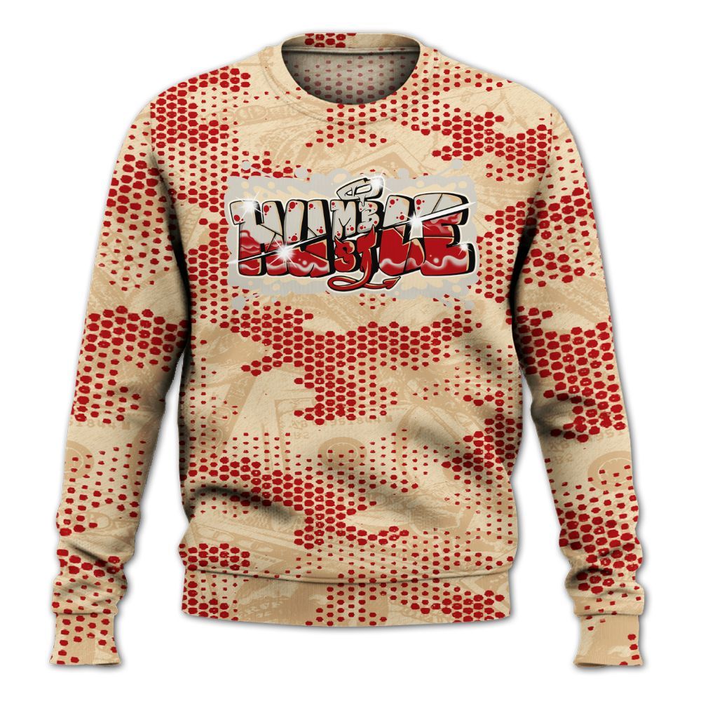 Sweatshirt To Match Dunk Low Strawberry Waffle - Humbled Hustles Graphic Banknotes All Over Print