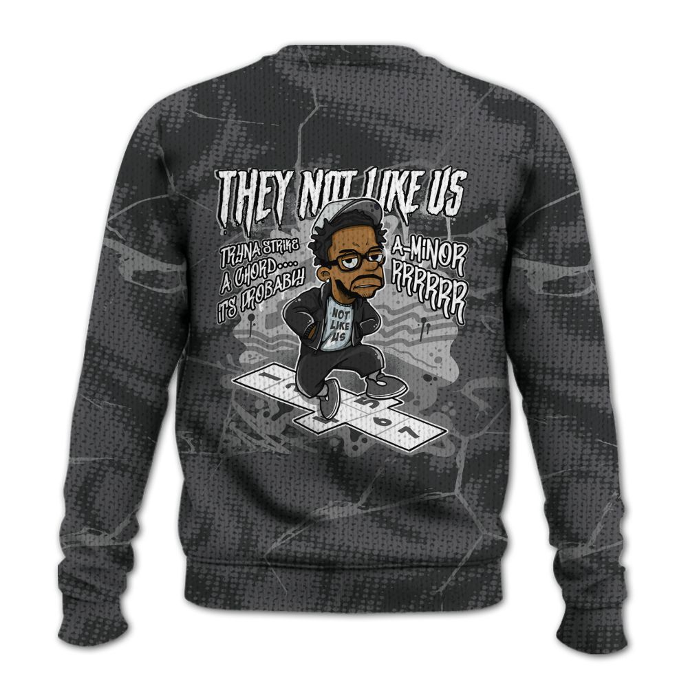 Knitted Sweater To Match White Thunder 4s - Hopscotch Dislike Us Graphic Crack