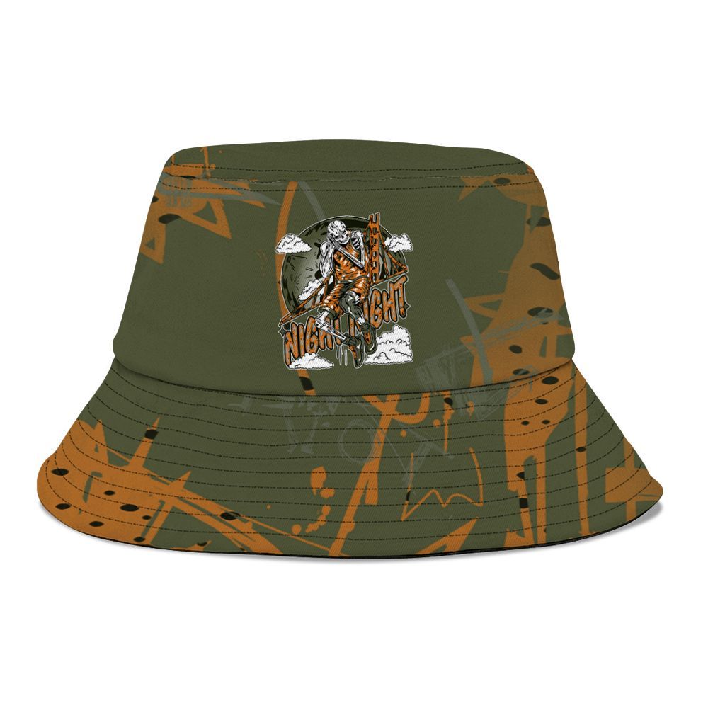 Bucket Hat To Match Olive 5s - Seeya Skeleton Messyz Graphic