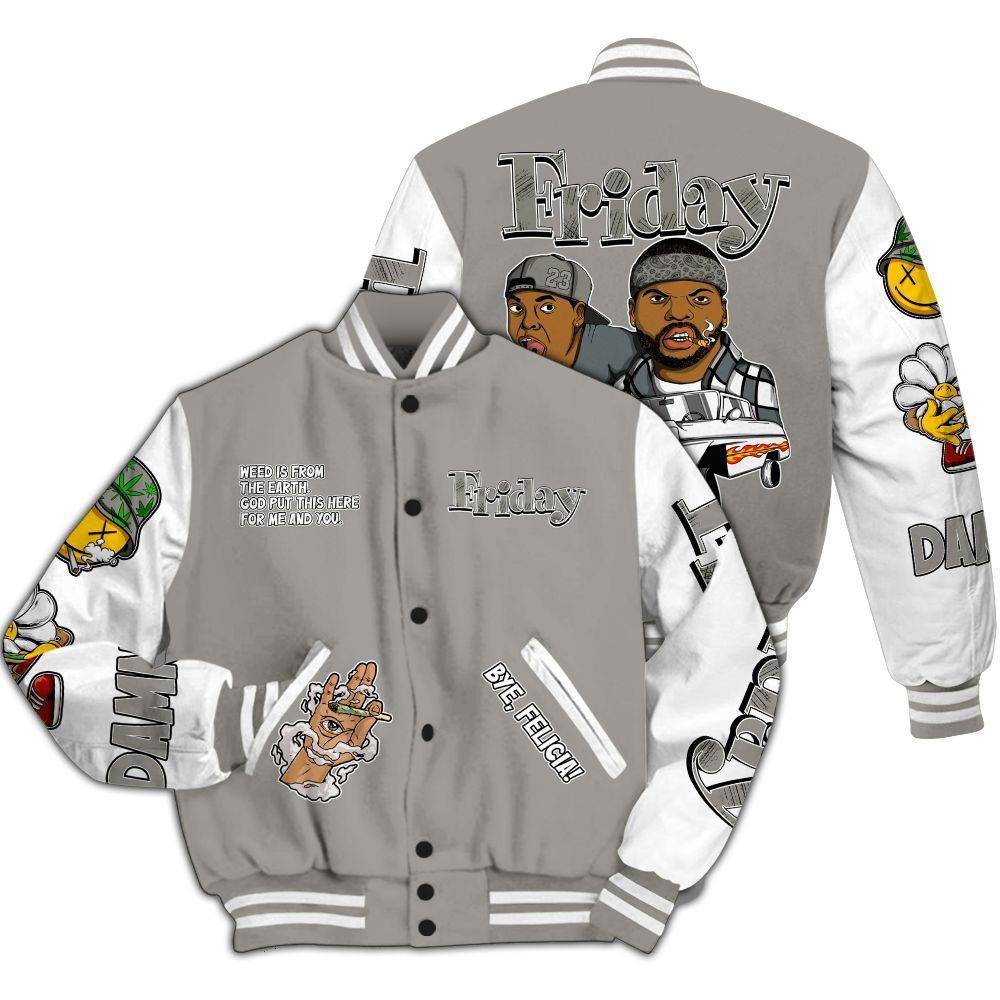 Varsity Jacket To Match Cool Grey 9s - Friday Sneaker Stress Style All Over Print