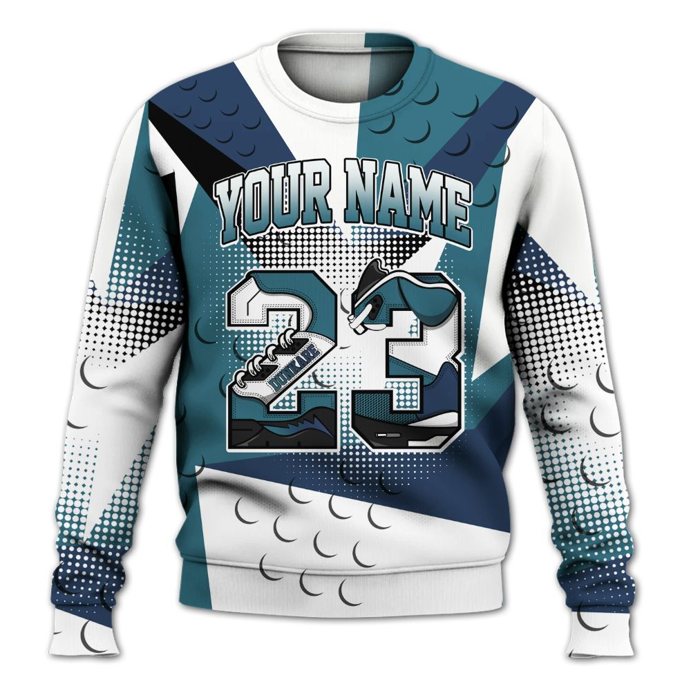 Sweatshirt To Match Air Foamposite Kazuya Mishima - Poly Custom Name Number 23 5s All Over Print