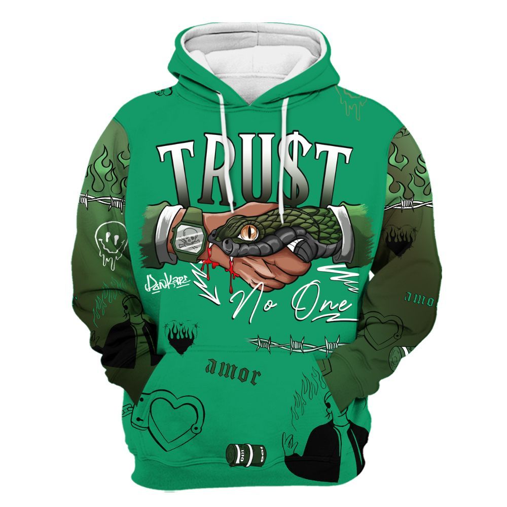 Hoodie To Match Foamposite Pro Pine Green 2025 - Snake Trust No One All Over Print