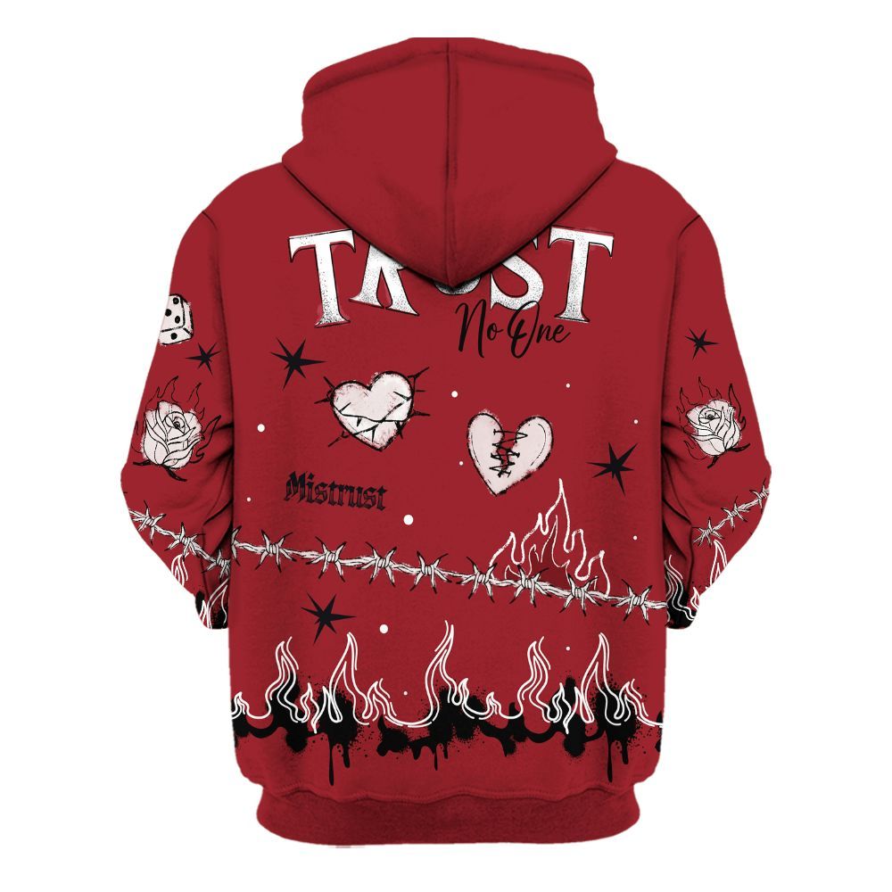 Hoodie To Match High Black Toe Reimagined 1s - Trust No One Snake-Bite Doodle Crayon All Over Print