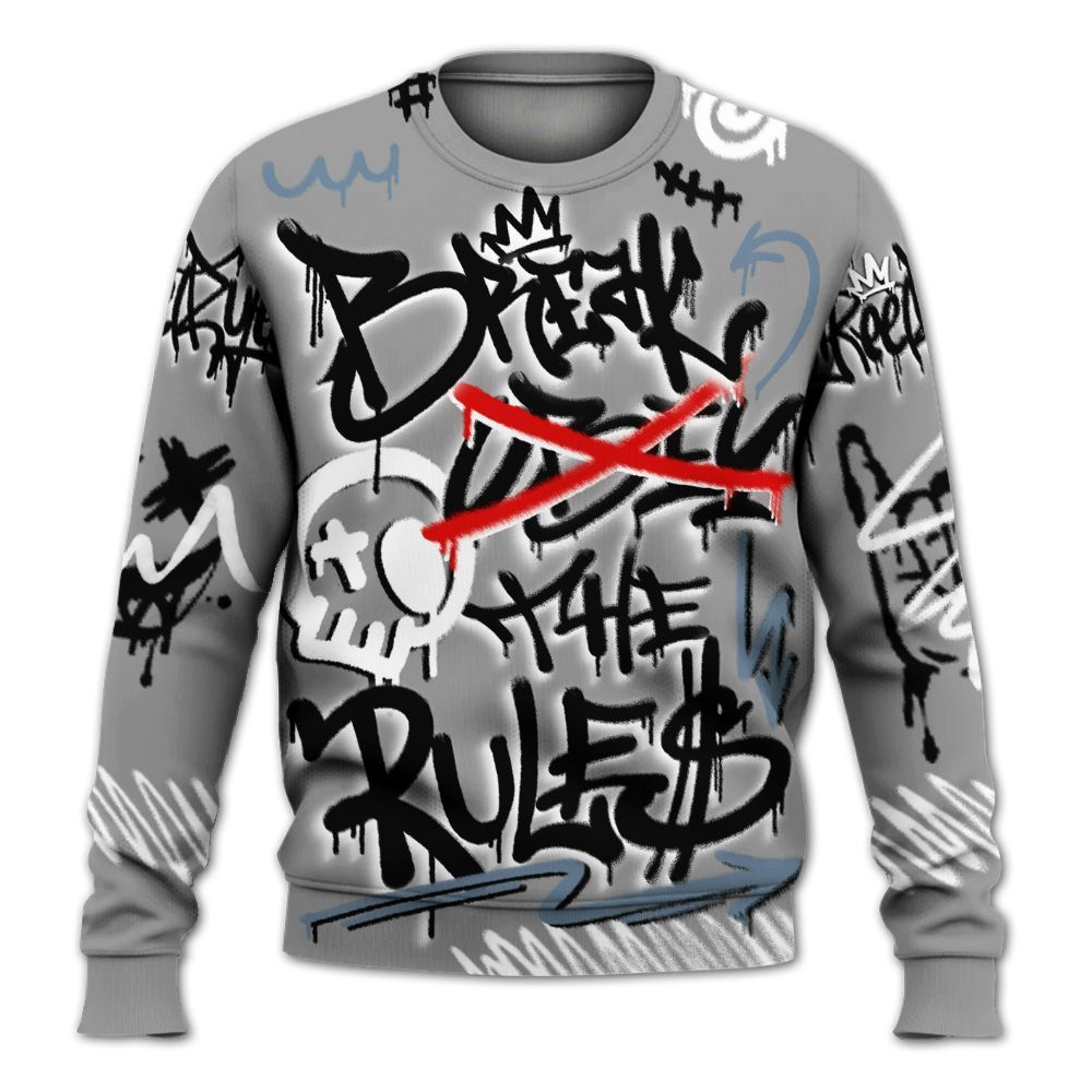 Sweatshirt To Match Black Chrome 6s - Break Rules Streetwear All Over Print