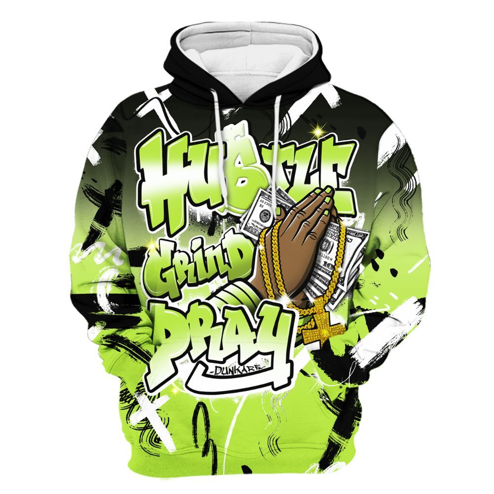 Hoodie To Match Air Force 1 Low Dance Volt - Money Hustle Grind Pray All Over Print
