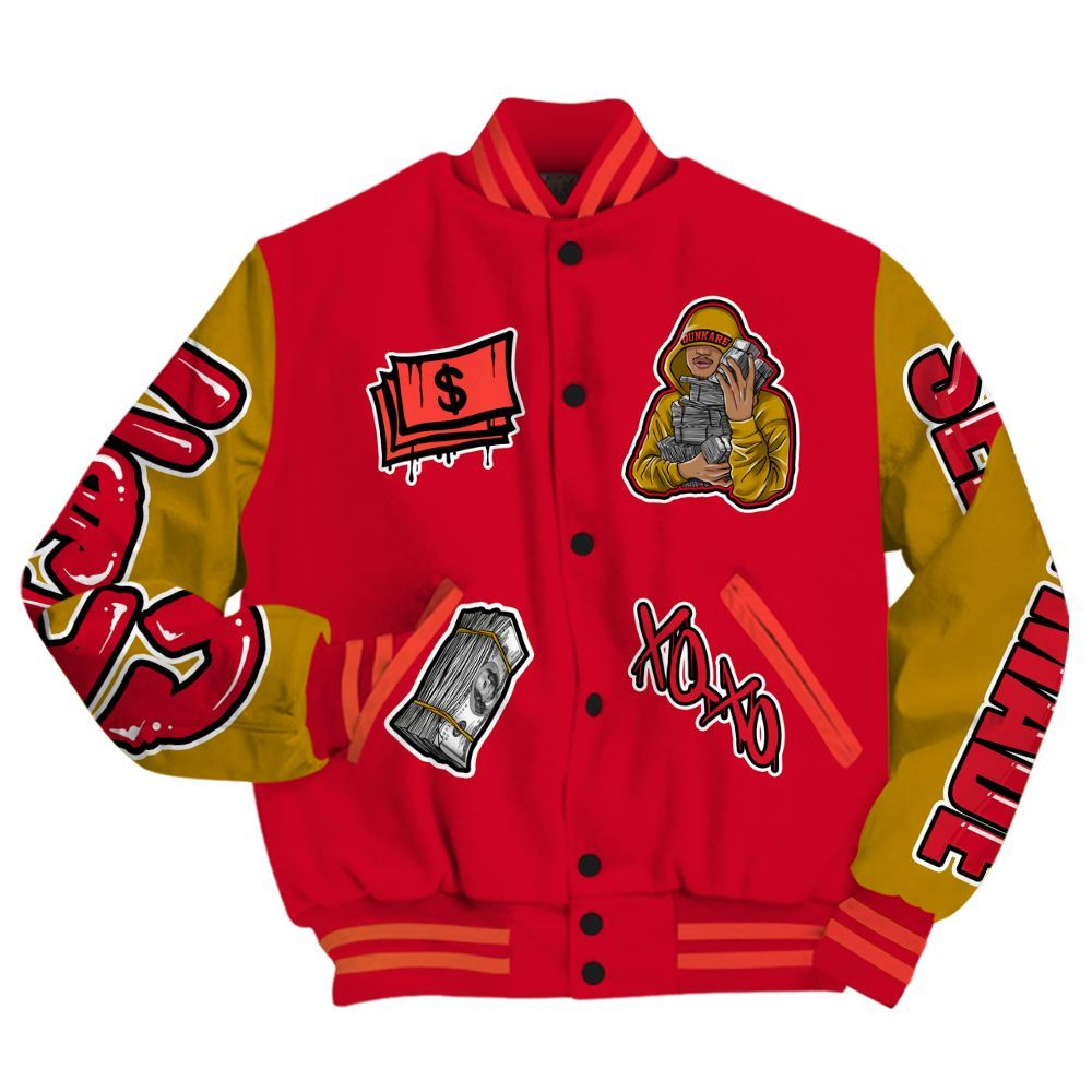 Varsity Jacket To Match Ja 3 Raptor - Selfmade Unique All Over Print
