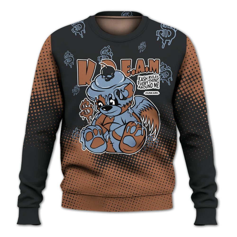 Sweatshirt To Match Air Foamposite Metallic Copper - Loot Bear Unique Drip All Over Print