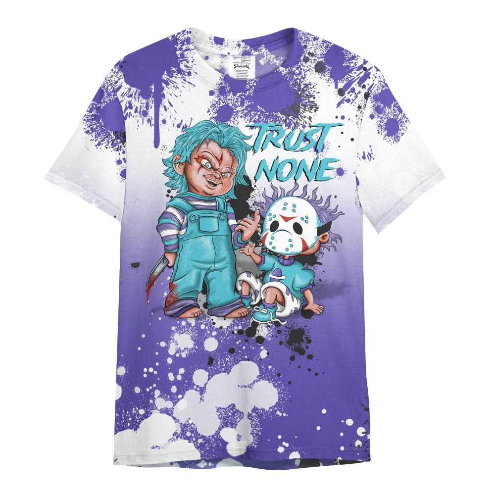 Shirt To Match SB Dunk Low Purple Lagoon - Trust No One Scary All Over Print