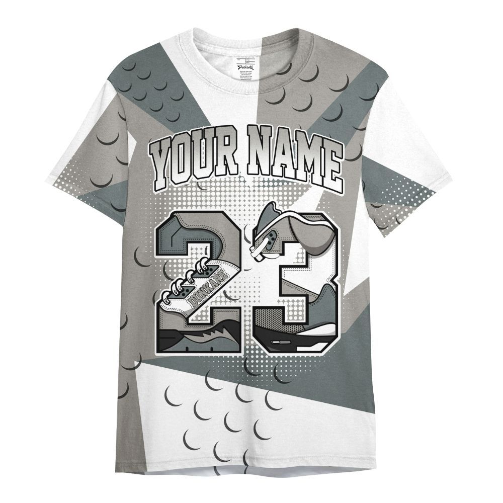Shirt To Match Cool Grey 9s - Poly Custom Name Number 23 5s All Over Print