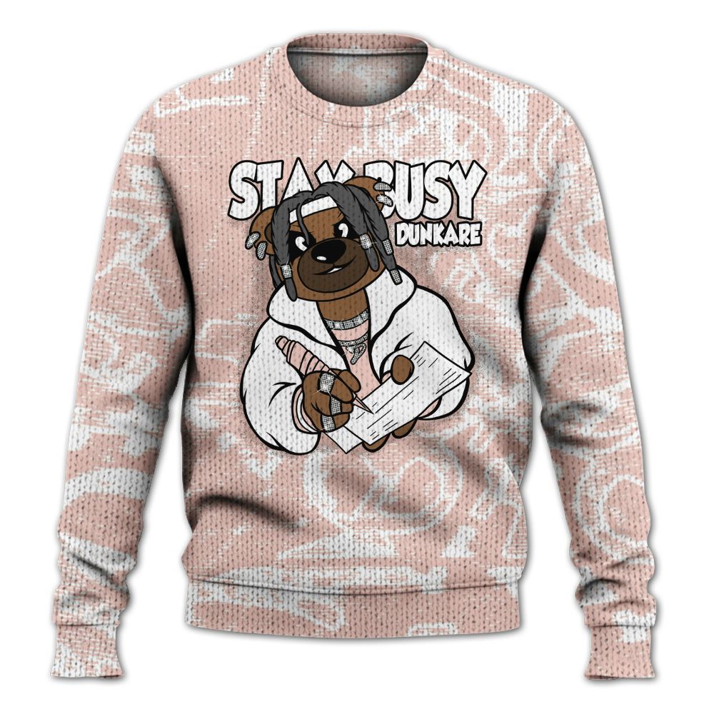 Knitted Sweater To Match Low Legend Pink 11s - Maintain Activity Bear Avant-Garde