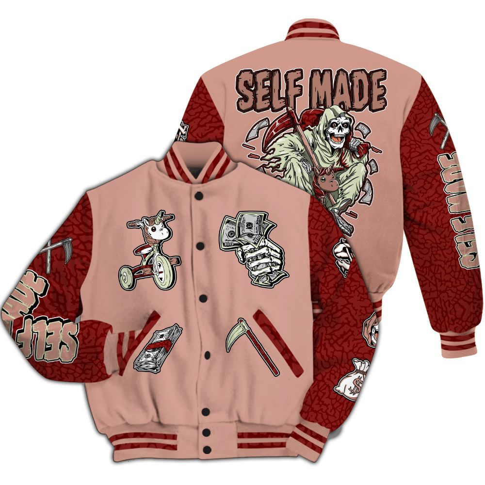 Varsity Jacket To Match Valentines Day 3s - Self Make Skeleton All Over Print