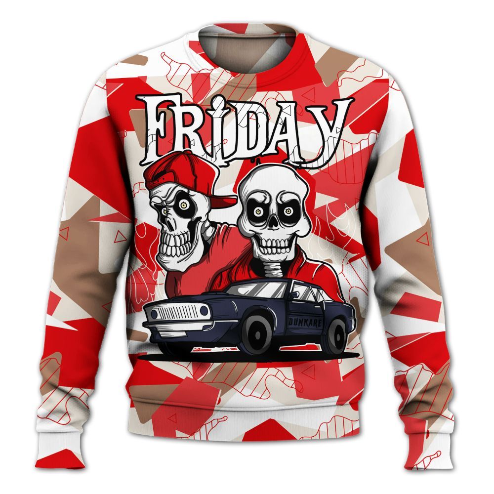 Sweatshirt To Match Low OG Howard Bison 1s - Friday Funny Retro All Over Print