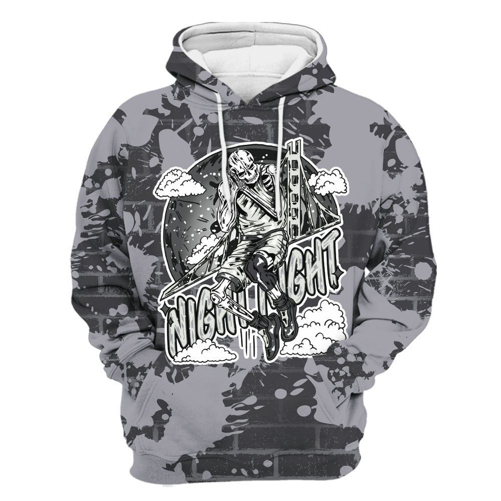 Hoodie To Match Fear 4s - Seeya Skeleton Brick All Over Print
