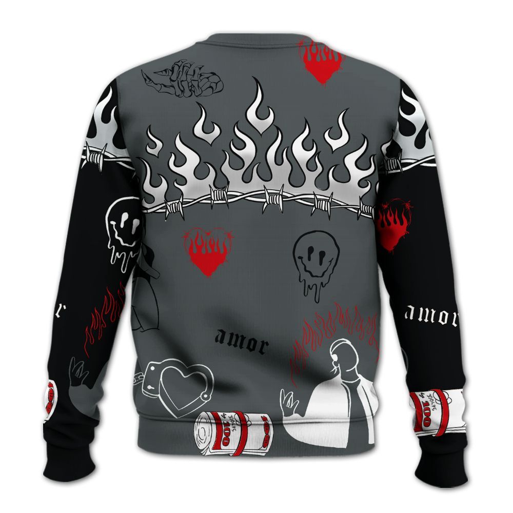 Sweatshirt To Match Black RM Nigel Sylvester 4s - Snake Trust No One All Over Print