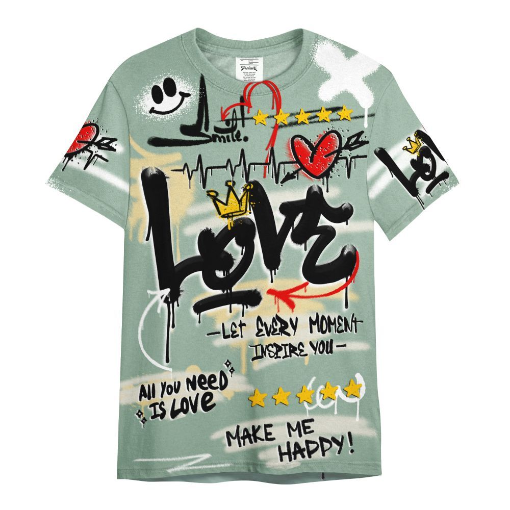 Shirt To Match Joins Year Of The Snake 5s - Happy Love Beats Graffiti Streetwear All Over Print
