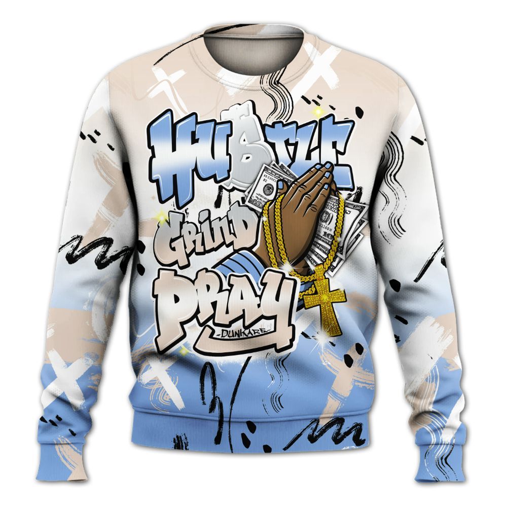 Sweatshirt To Match Air Max 1 Royal Pulse - Money Hustle Grind Pray All Over Print