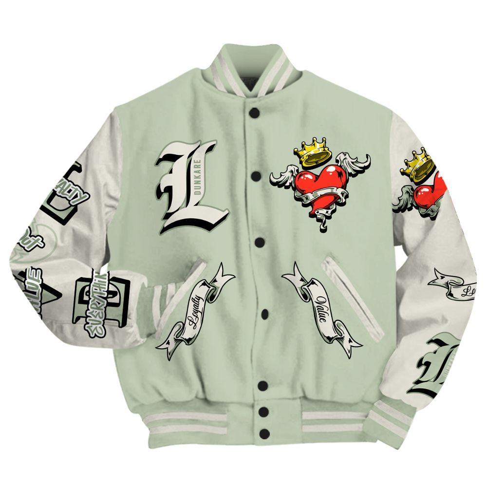 Varsity Jacket To Match Seafoam Sail 4s - Loyalty Out Value Streetwear All Over Print