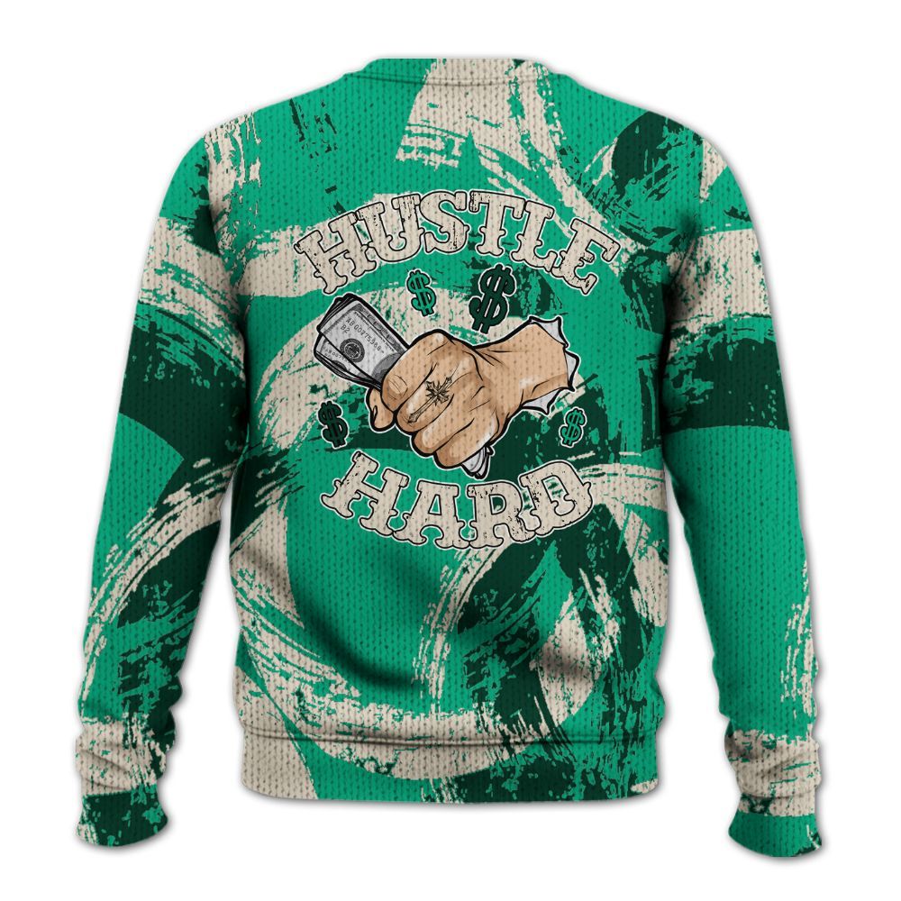 Knitted Sweater To Match Oxidized Green 4s - Hustles Hard! Splash
