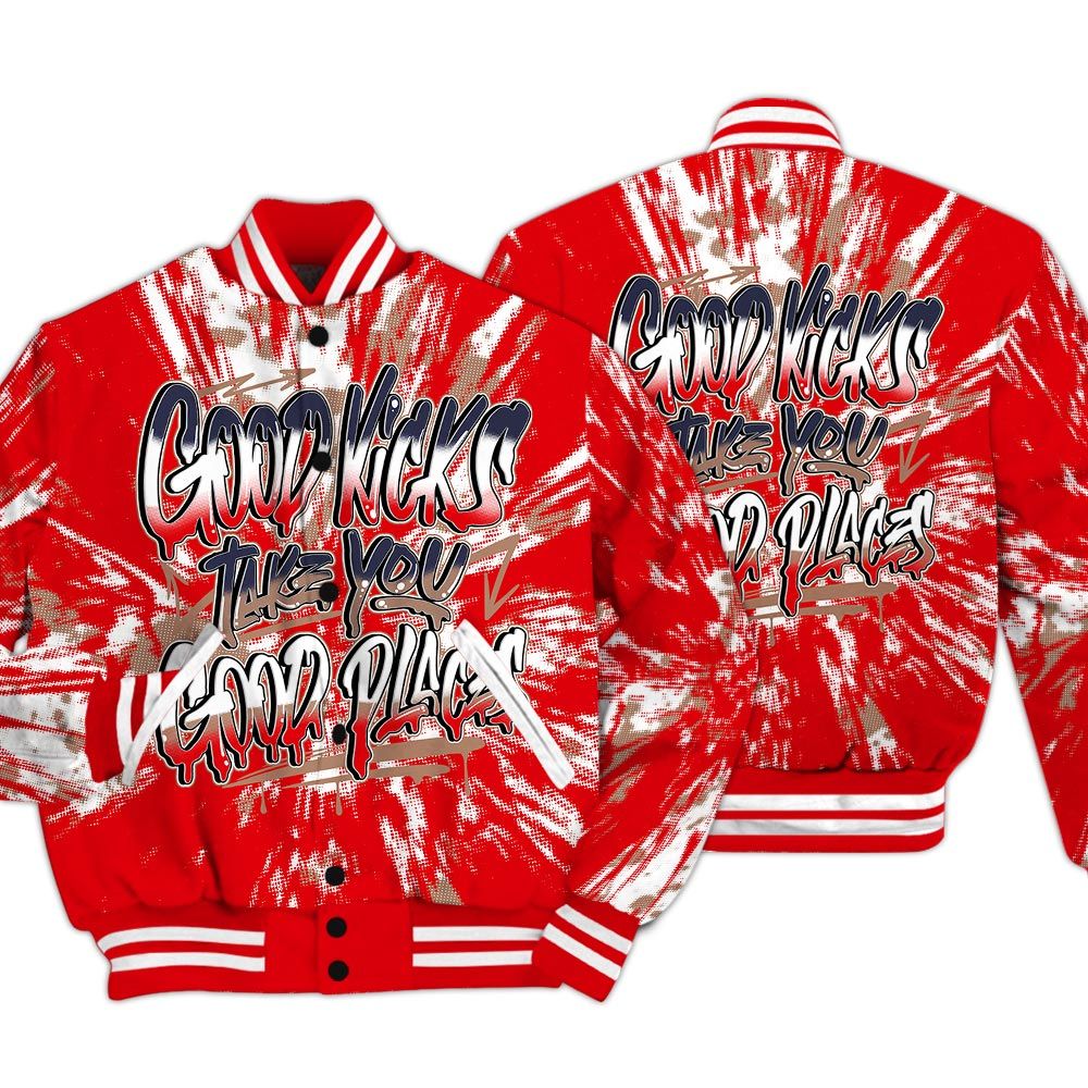 Varsity Jacket To Match Low OG Howard Bison 1s - Good Kick Good Places Luxury Varsity Jacket Unisex