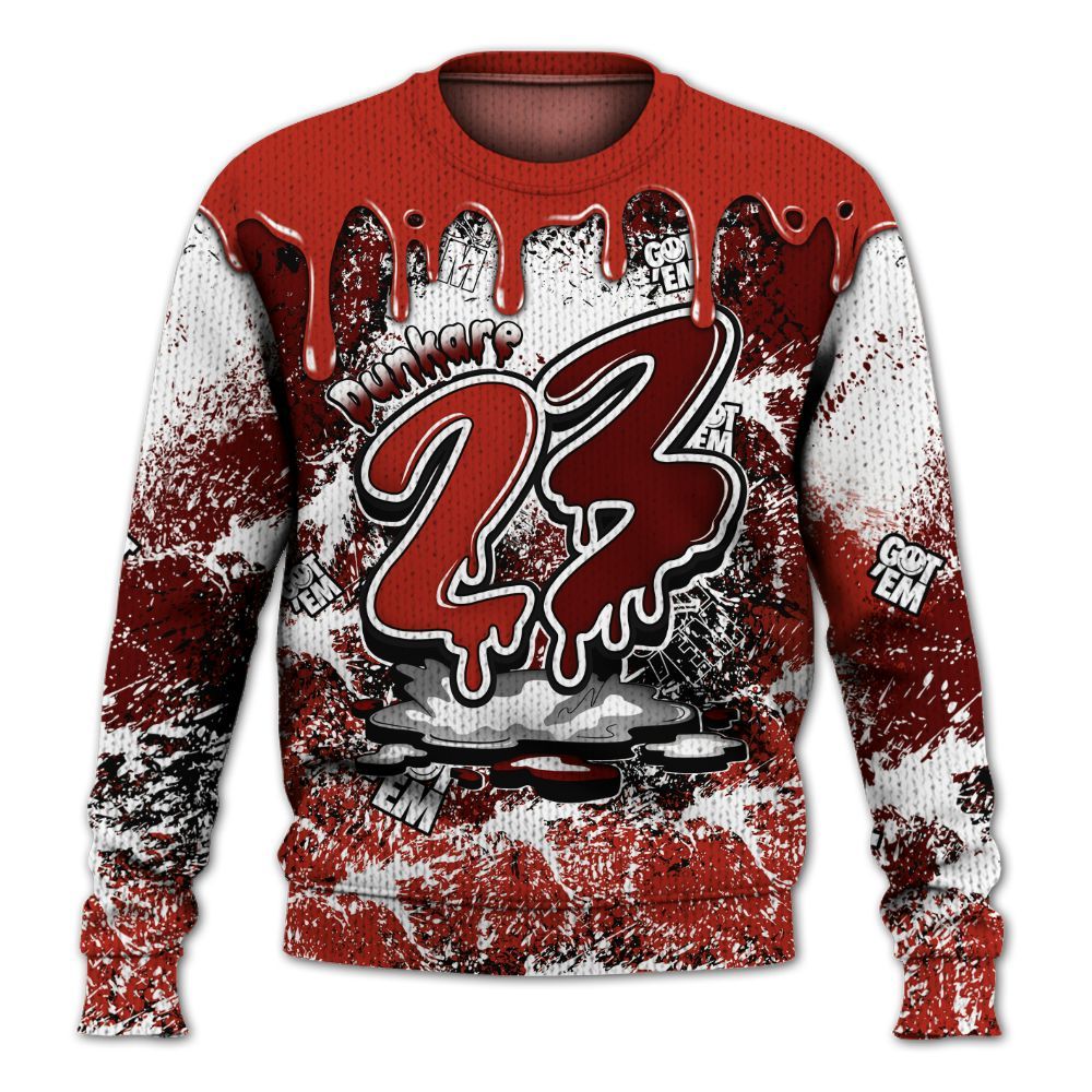 Knitted Sweater To Match SP Firewood Orange 4s - Dripping 23 Drip