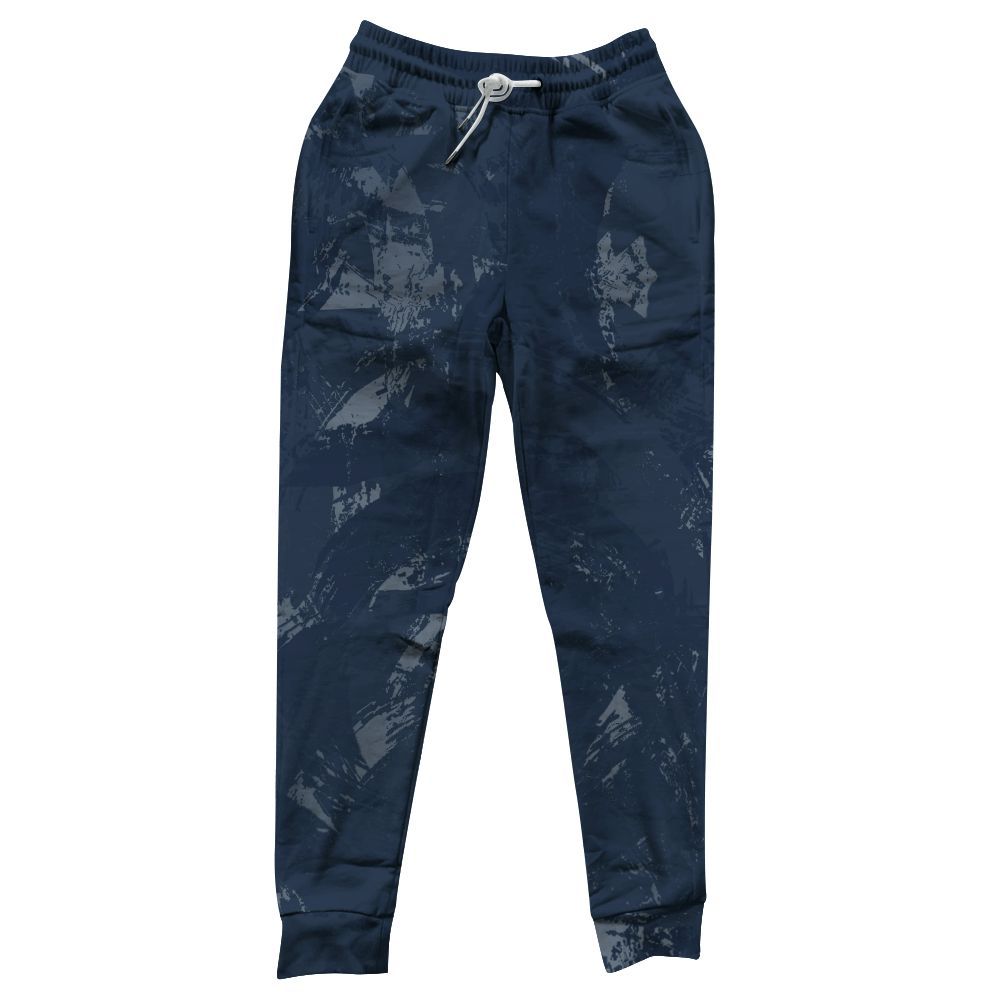 Sweatpant To Match White Midnight Navy 6s - Circle Slpash All Over Print