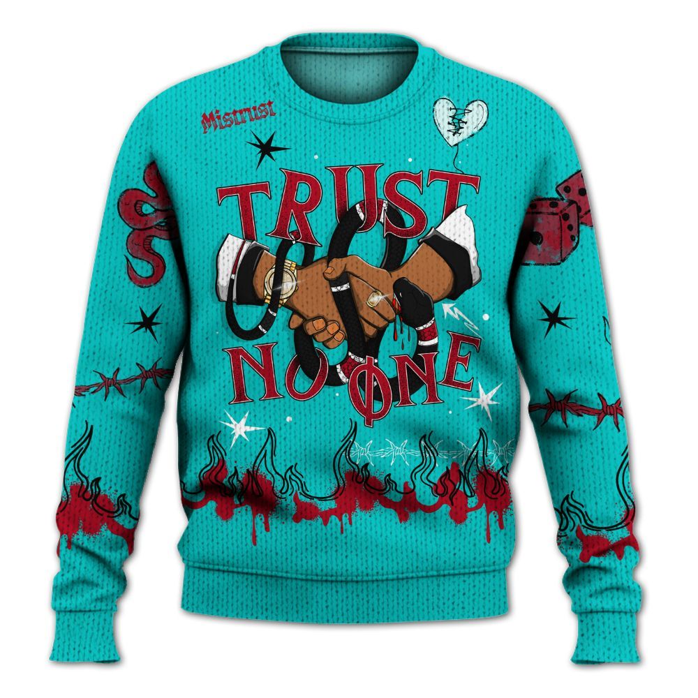Sweater To Match Air Griffey Max 1 Freshwater - Trust No One Snake-Bite Doodle Crayon Graphic