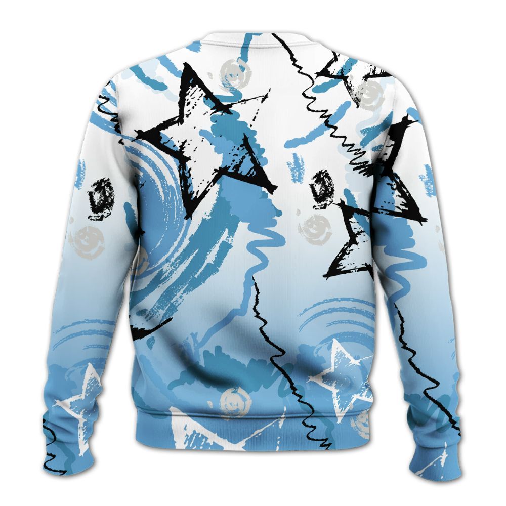 Sweatshirt To Match SB Dunk Low University Blue - Grind Shine Later Drip All Over Print