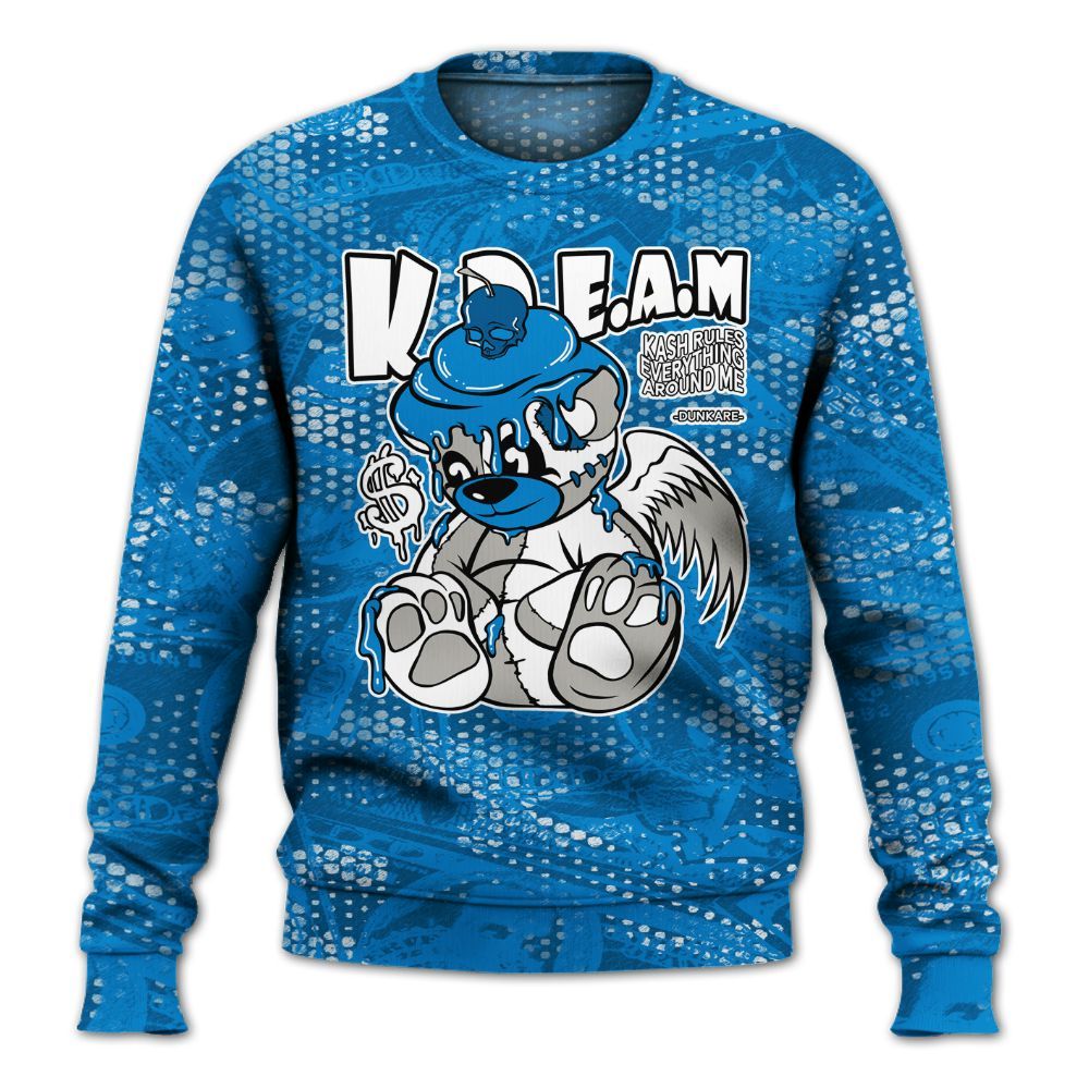 Sweatshirt To Match Industrial Blue 4s - Loot Bear All Over Print