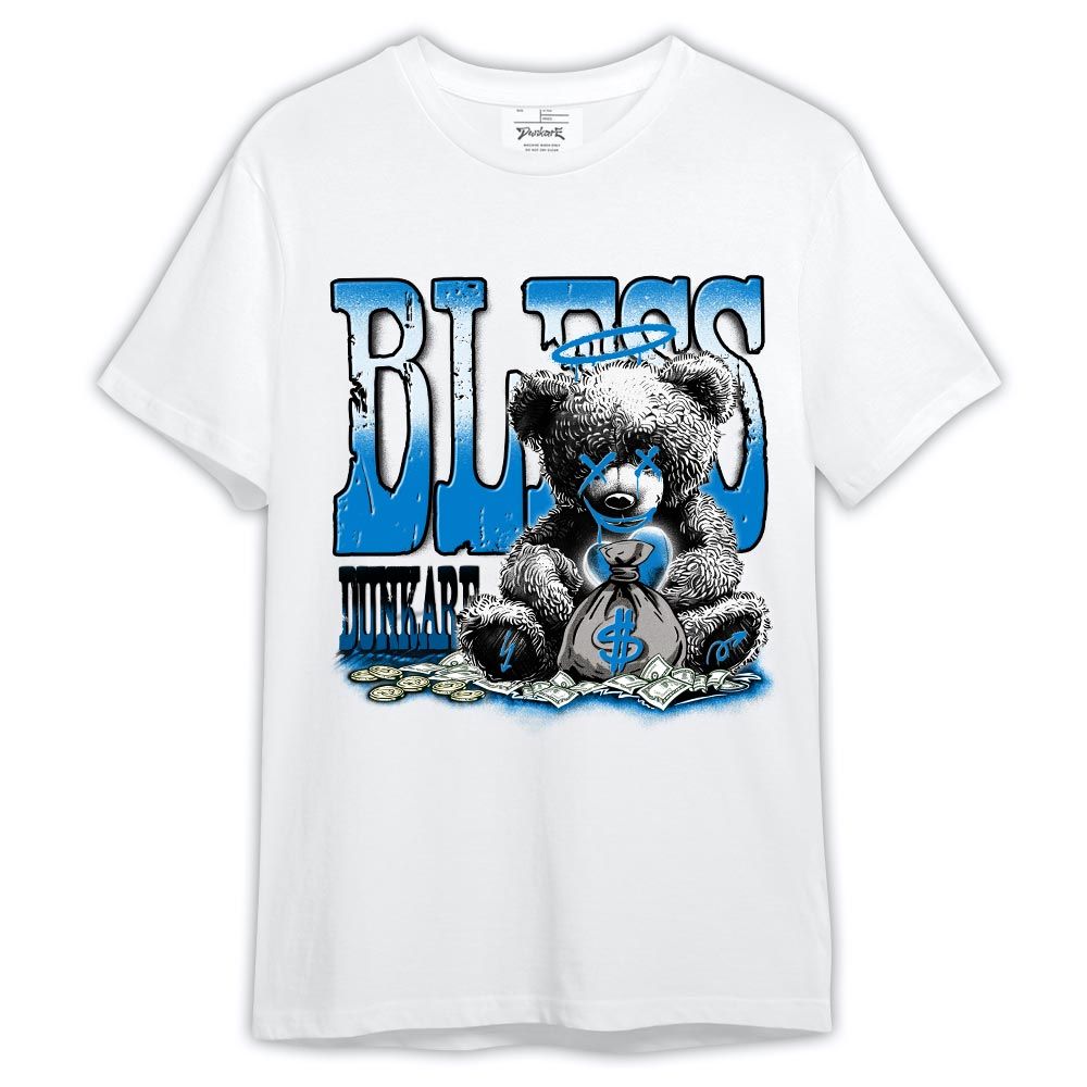 Shirt To Match Industrial Blue 4s - Bear Bless Monney Shirt Outfit Military Blue 4s 1305 HDT