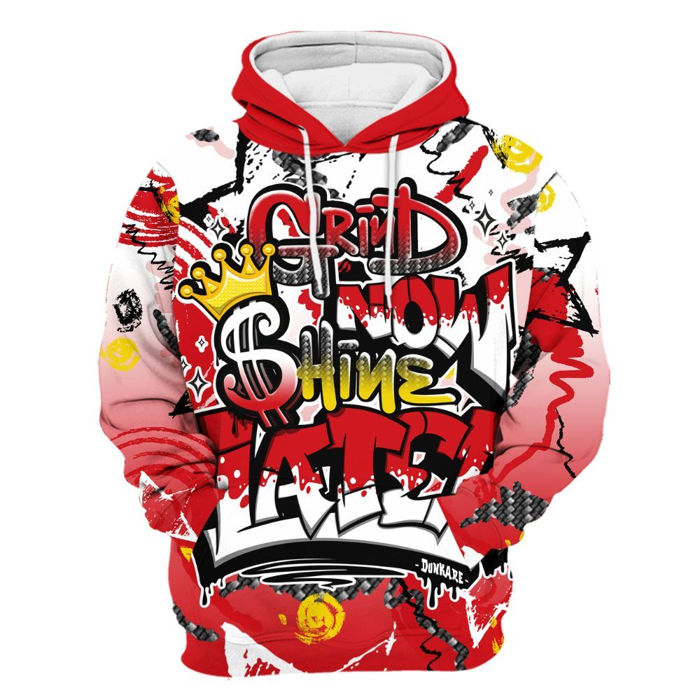 Hoodie To Match Ferrari 14s - Grind Shine Later Drip All Over Print