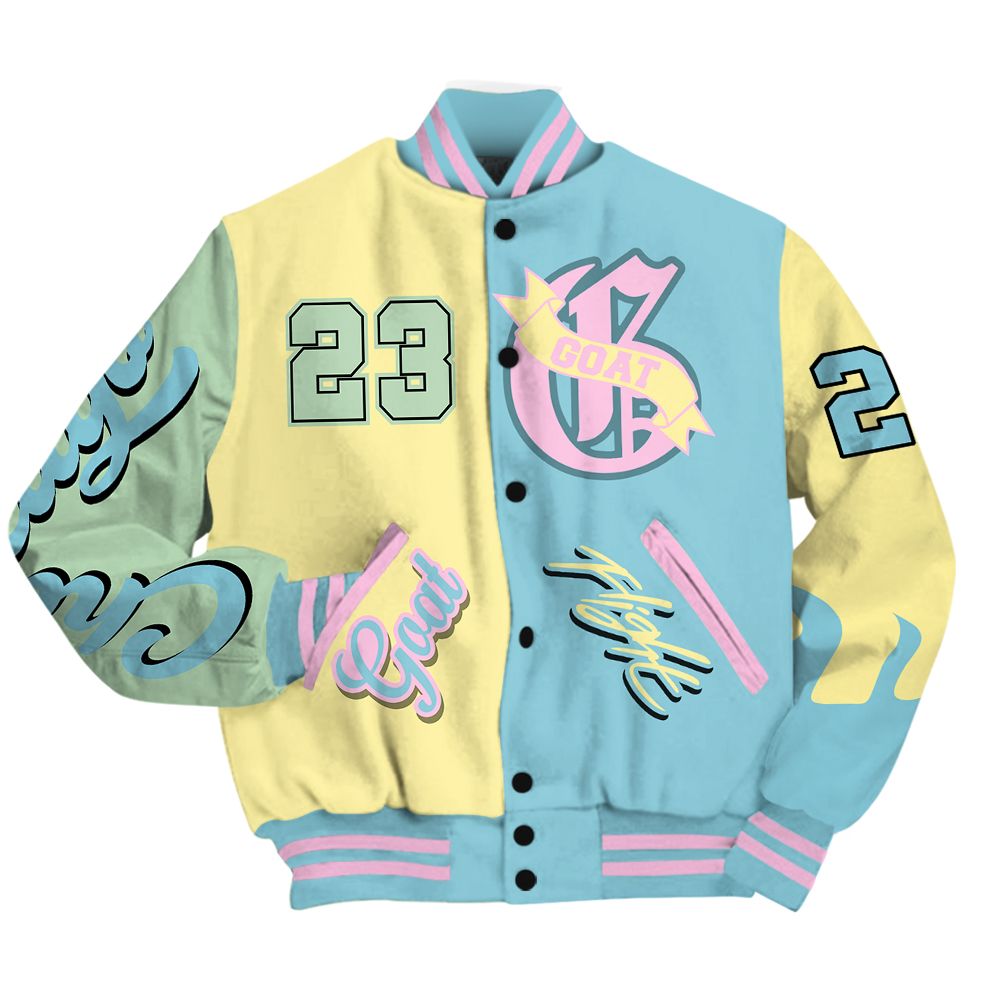 Varsity Jacket To Match SB Dunk Low Visty - The G.O.A.T Flight Streetwear Baseball Varsity Jacket Unisex Outfit
