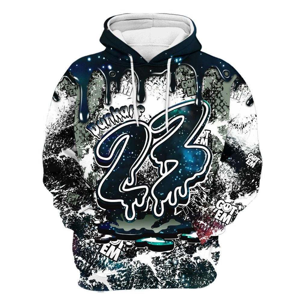 Hoodie To Match Air Foamposite One Galaxy - Dripping 23 Drip All Over Print