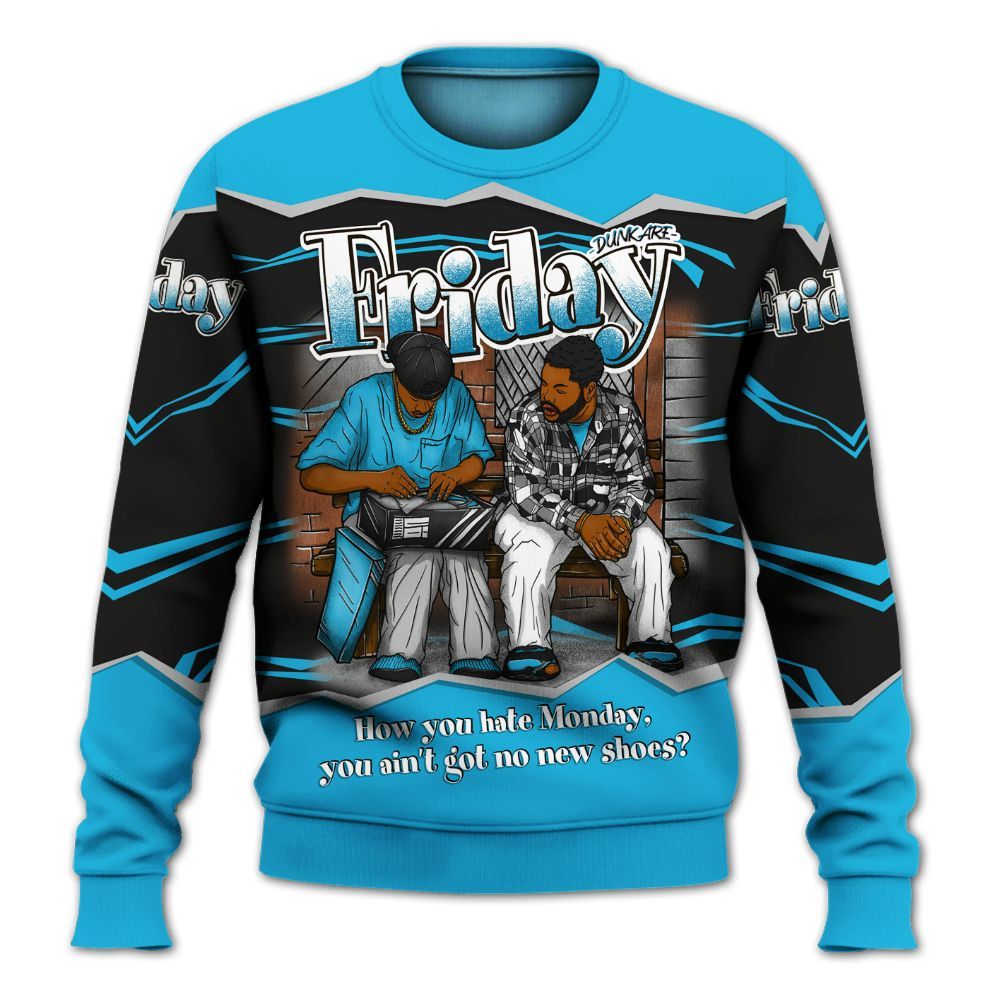 Sweatshirt To Match Black University Blue 2026 14s - Friday Movie 90s TV All Over Print