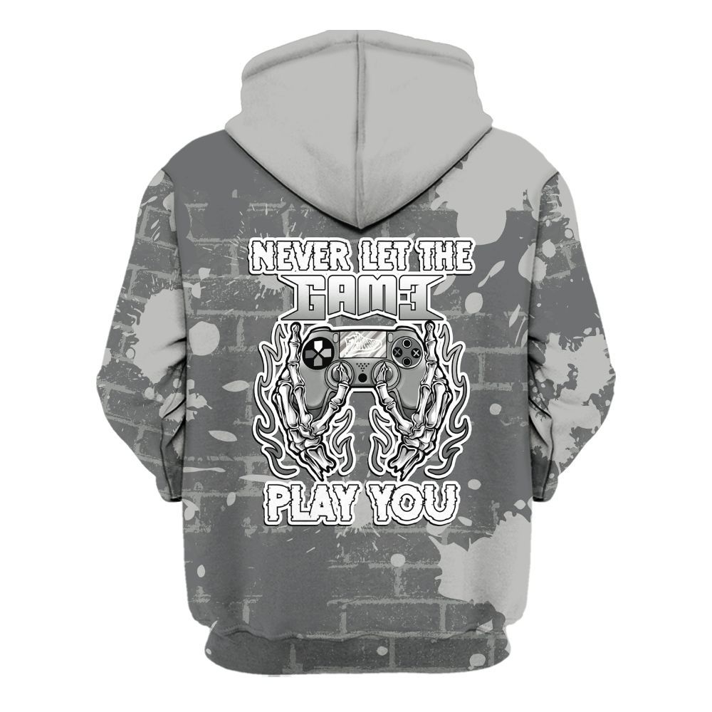 Hoodie To Match Retro Wet Cement 4s - PlayGame Skull Brick All Over Print