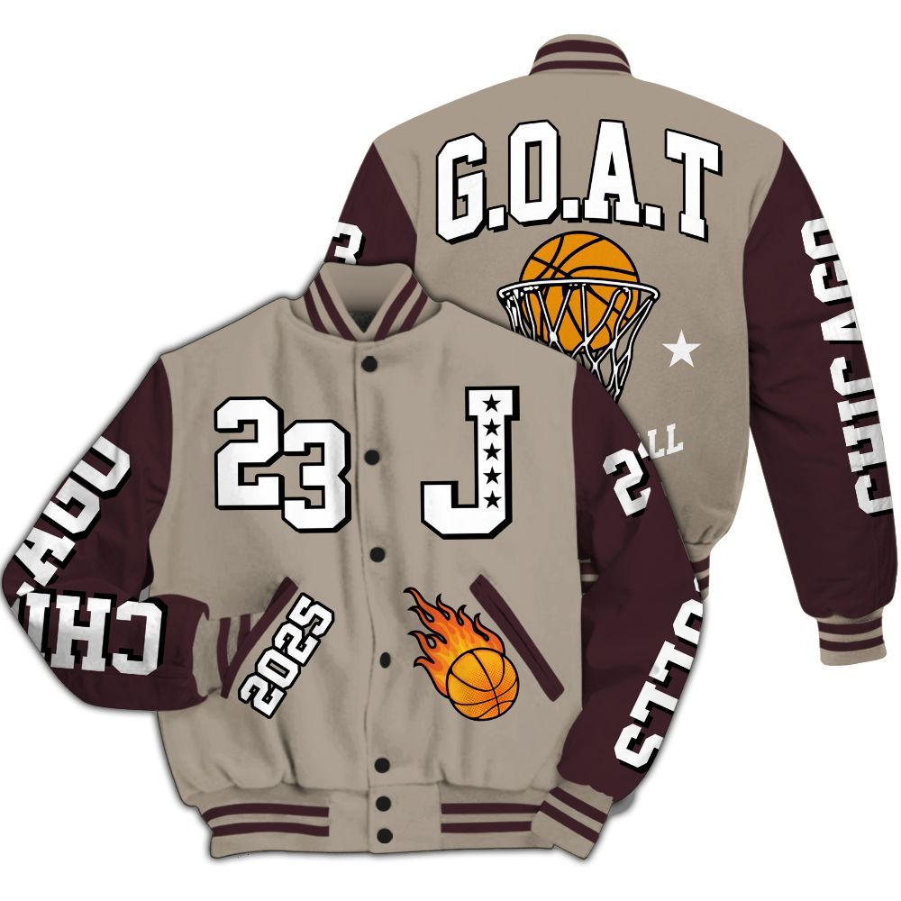 Varsity Jacket To Match AMM Retro Phantom 4s - Chicago 23 Basketball All Over Print