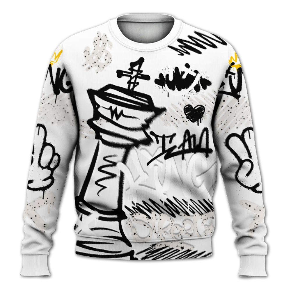 Sweatshirt To Match Retro Reverse Metallic 5s - Street King Chess Streetwear All Over Print