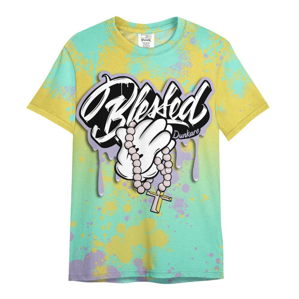 Shirt To Match Dunk Low Easter 2026 - God Blessed Ink Drip All Over Print
