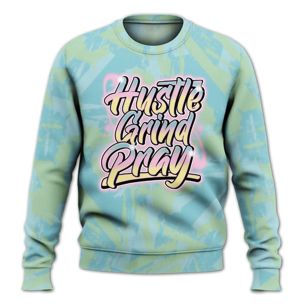 Sweatshirt To Match SB Dunk Low Visty - Hustles And Prayer Graphic Halftone All Over Print