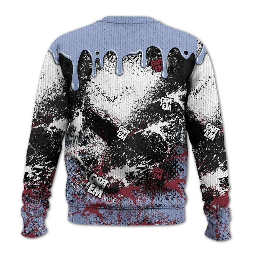 Knitted Sweater To Match Black Metallic 5s - Dripping 23 Drip