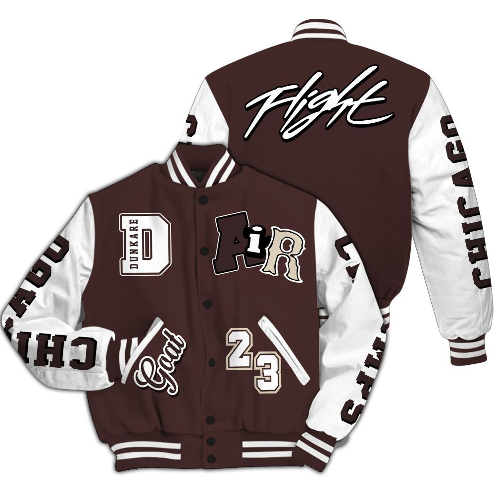 Varsity Jacket To Match Burgundy Crush 3s - AIR Number 23 GOAT All Over Print