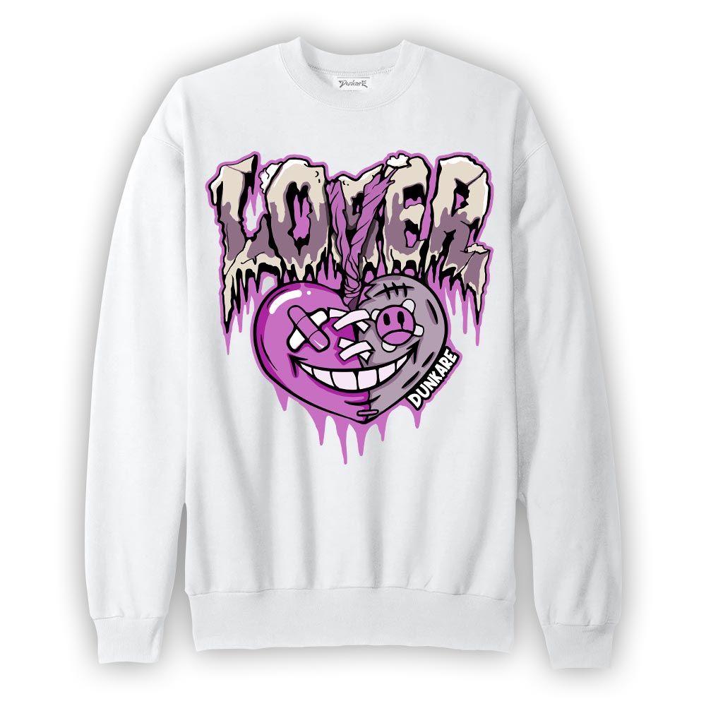 Sweatshirt To match Hyper Violet 4s Sweatshirt - LOVER LOSER Graphic 2904 PAT