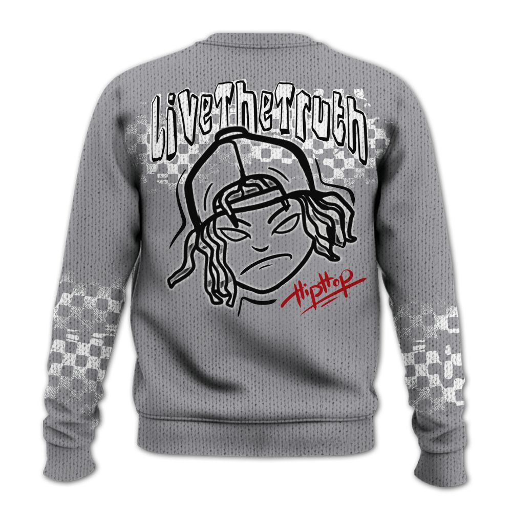 Knitted Sweater To Match Cement Grey 3s - Feel Life Street Style